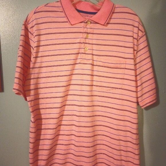 Saddlebred pink polo with stripes - Picture 1 of 6